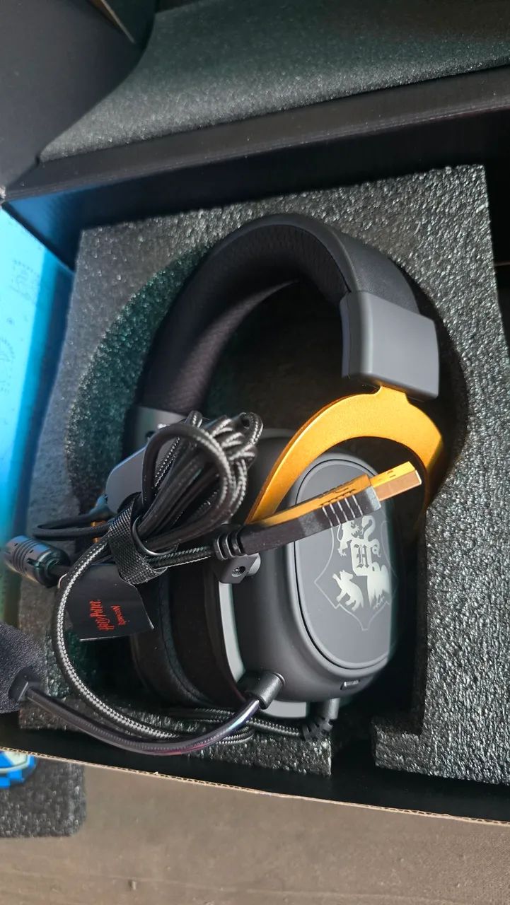 Headset Gamer Redragon Zeus RGB Harry Potter HP-510 - Edição Especial Hogwarts, - Foto 5