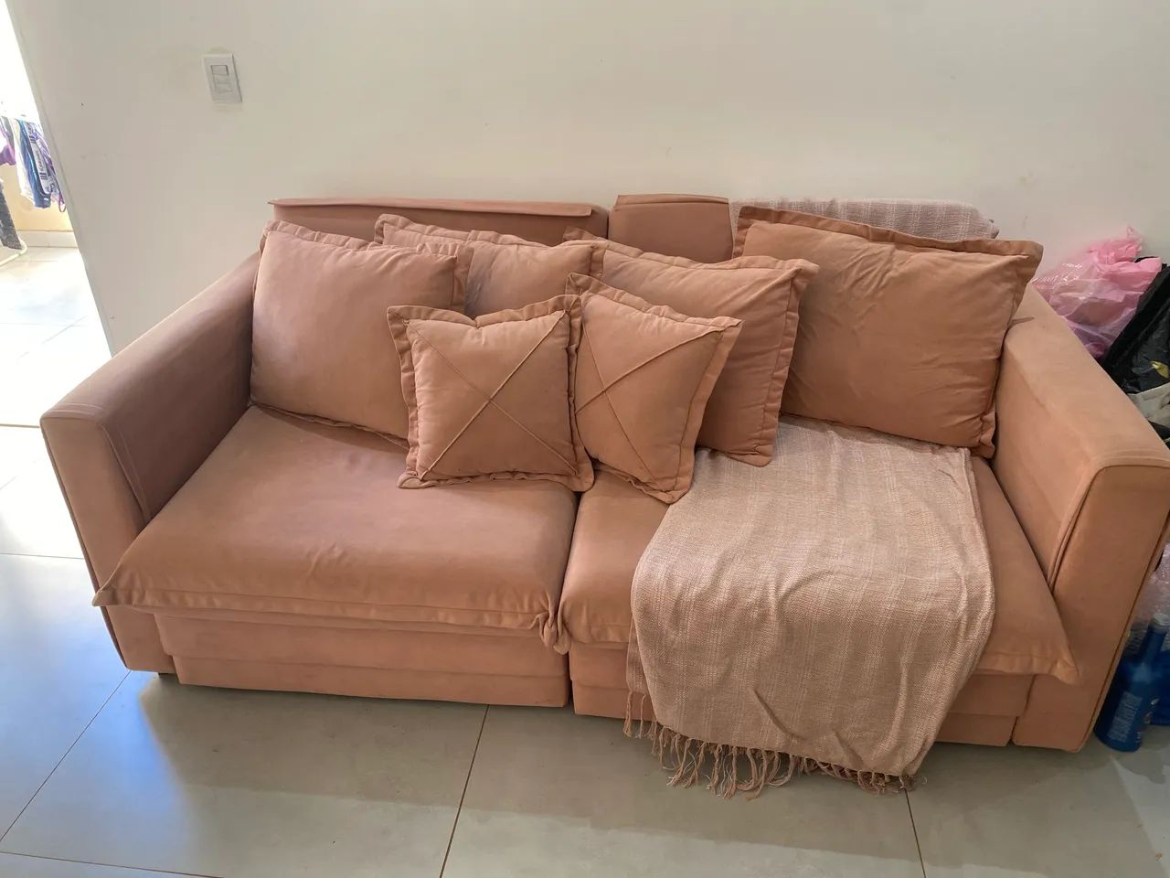 Sofá modulado 2m rosa - Foto 3