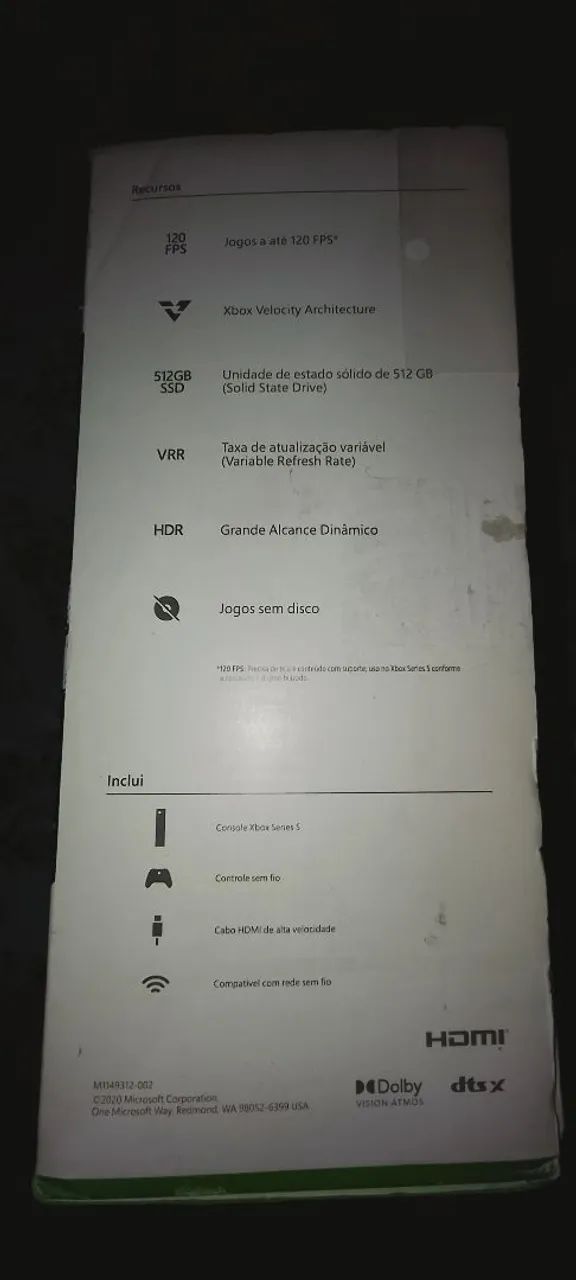 Caixa de Xbox séries s. A caixa está em perfeito estado. - Foto 4