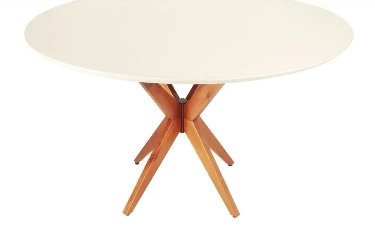 Base de Mesa de Jantar Estrelada de Madeira Maciça - Foto 3