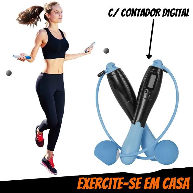 Corda De Pular Com Contador Digital Com Rolamento De Esferas _ ES69