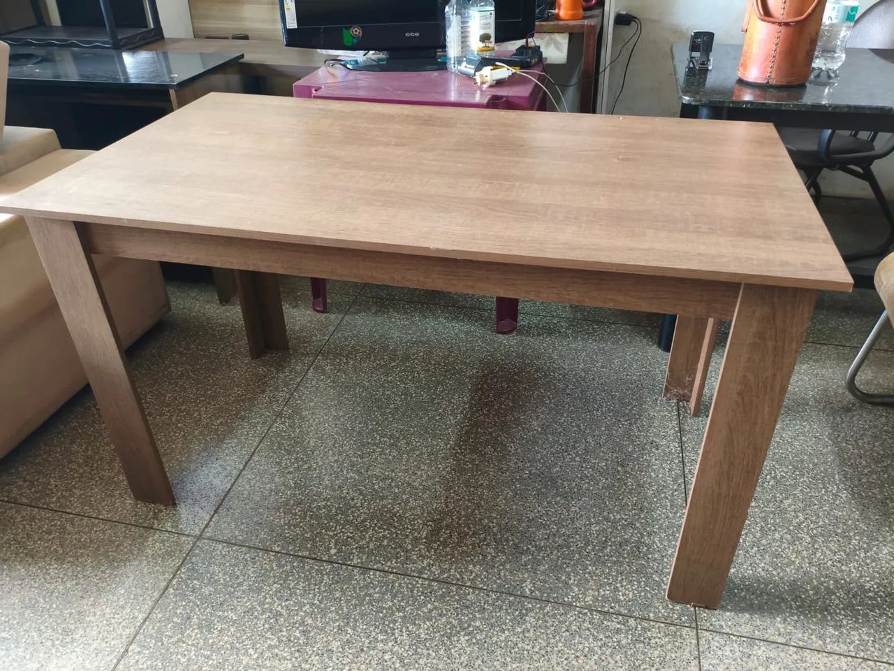 Mesa com 6 cadeiras bem conservada entrego aproveita * - Foto 4