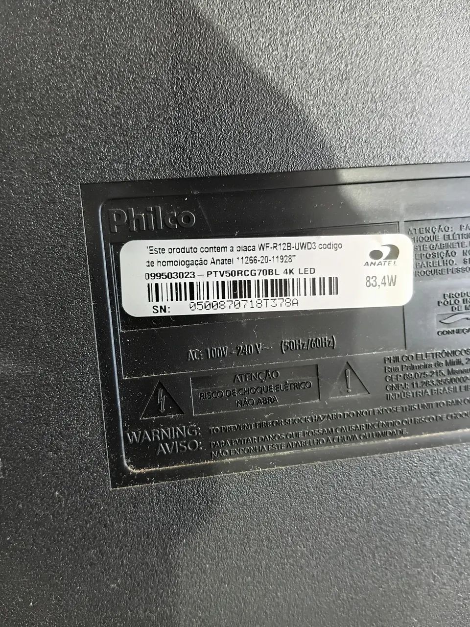 Tv philco 50 polegadas roku com tela quebrada. As placas Boa. - Foto 3