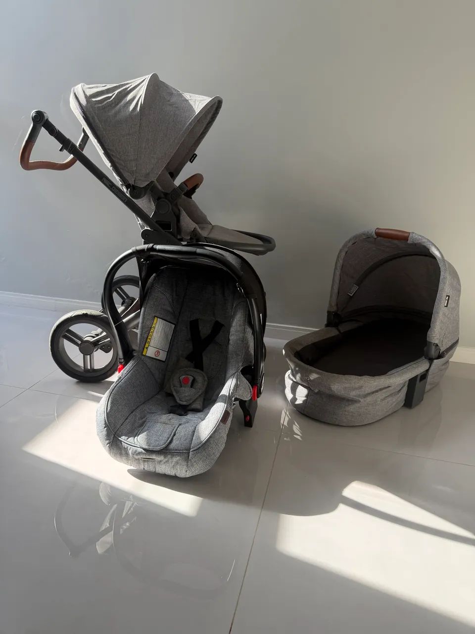 Carrinho de Bebê + Bebê Conforto + Moisés da ABC DESIGN - Foto 3