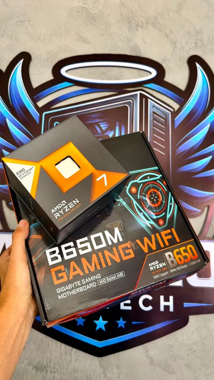 Kit Ryzen 7 7800XD + B650M Gigabyte wifi