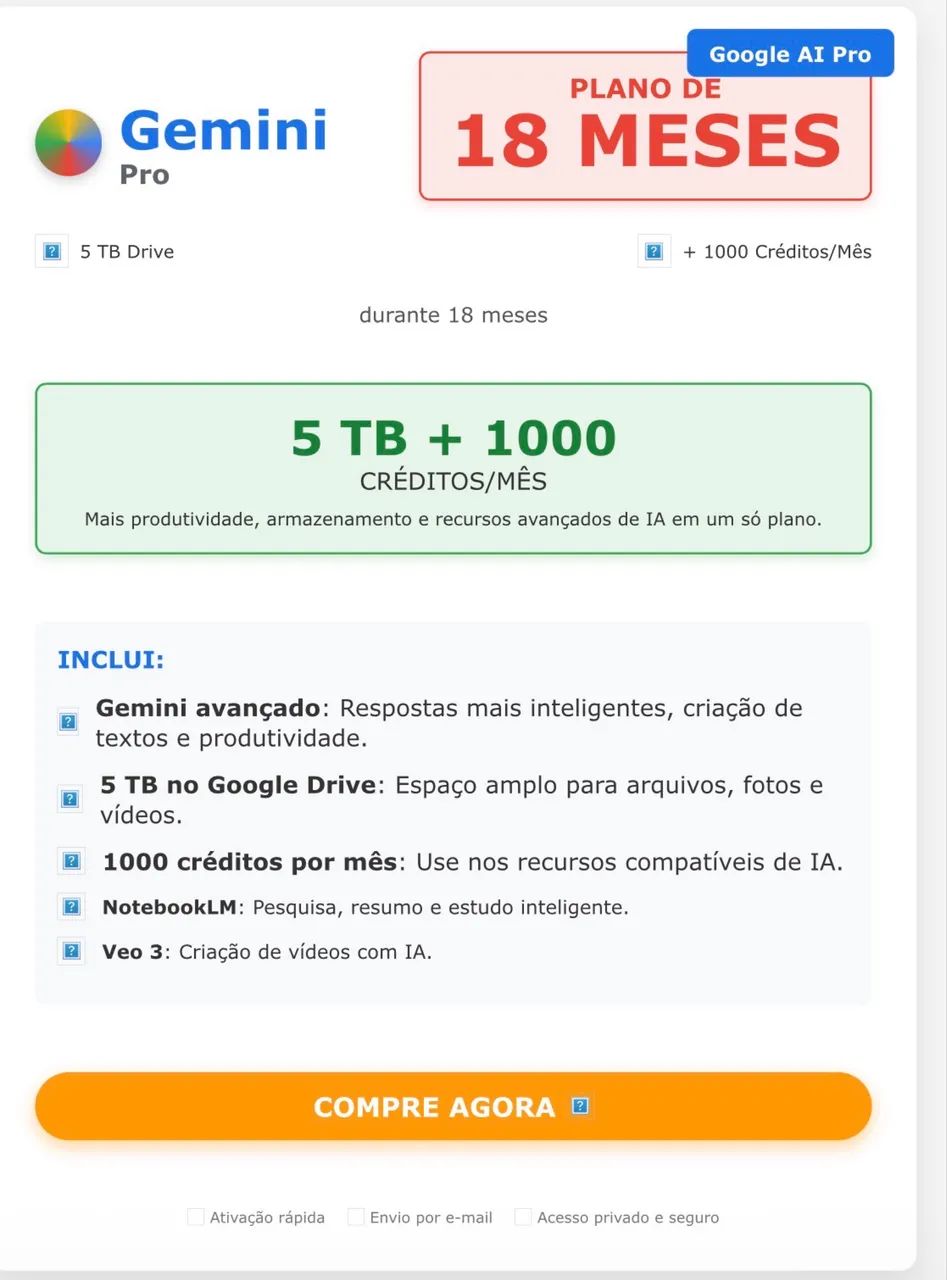 Google Gemini AI - Acesso Completo Premium 18 meses - Foto 2