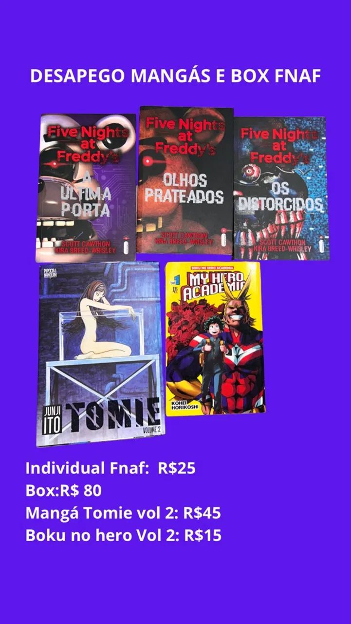 BOX FNAF E MANGÁS