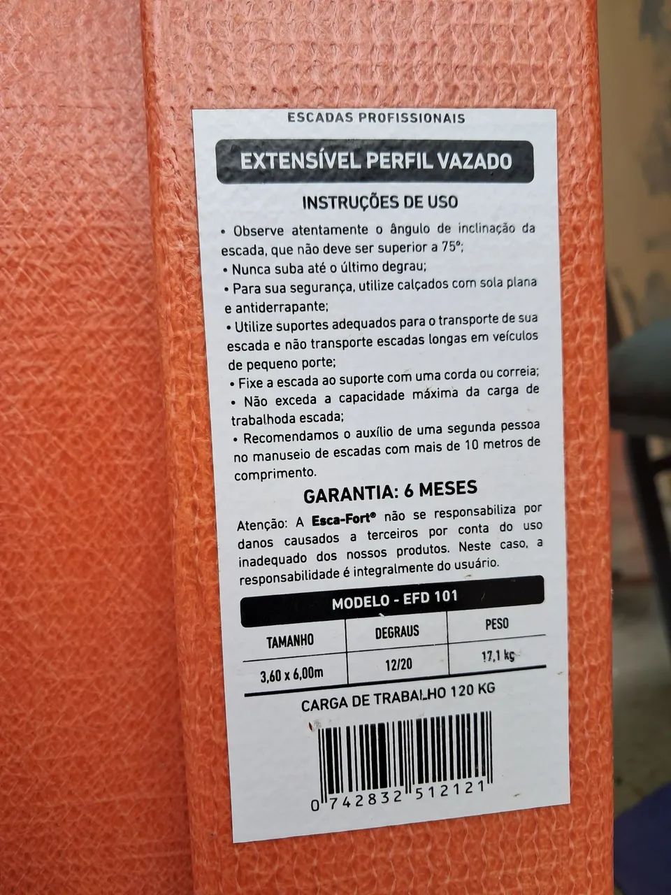 Escada de fibra 6 metros (NOVA) - Foto 3
