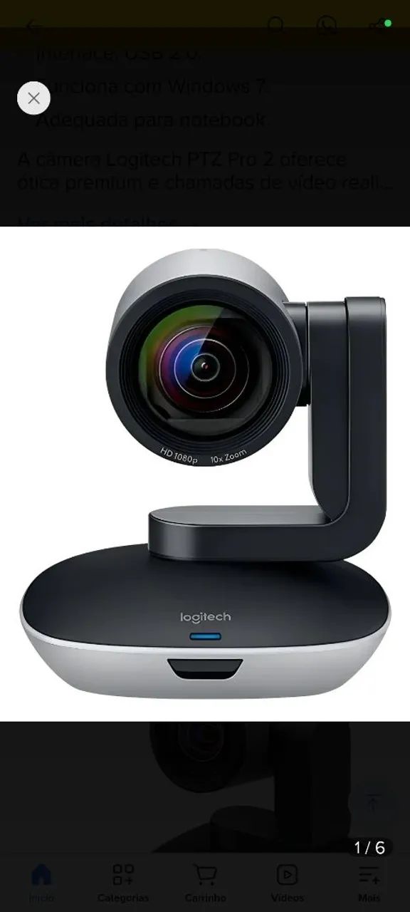 Câmera Logitech PTZ PRO 2 - Foto 3