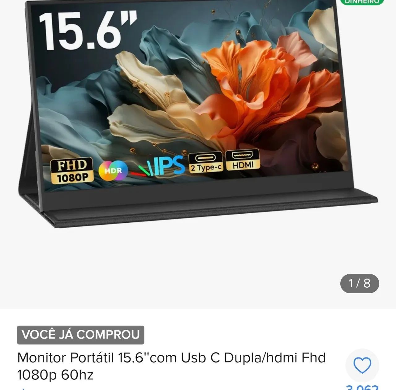 Monitor Portátil 15 polegadas  - Foto 5