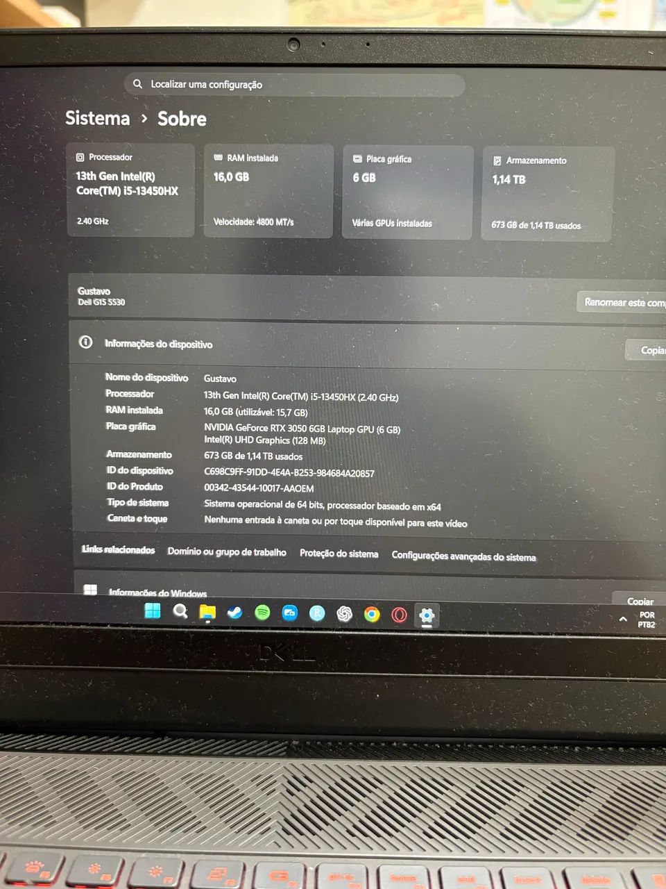 Notebook Dell G15 NOVO - Foto 2