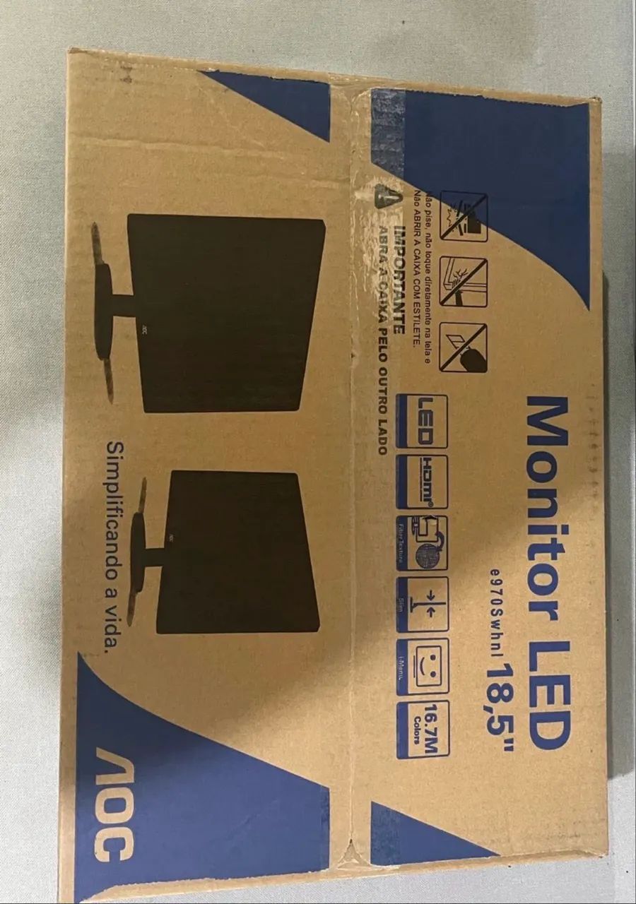 Monitor LED 18.5" AOC E970SWHNL - Novo Na Caixa