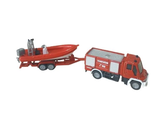 Miniatura Original Caminhão de Bombeiro com Barco - FIRE ENGINE SIKU - MOD 1636 - Foto 2