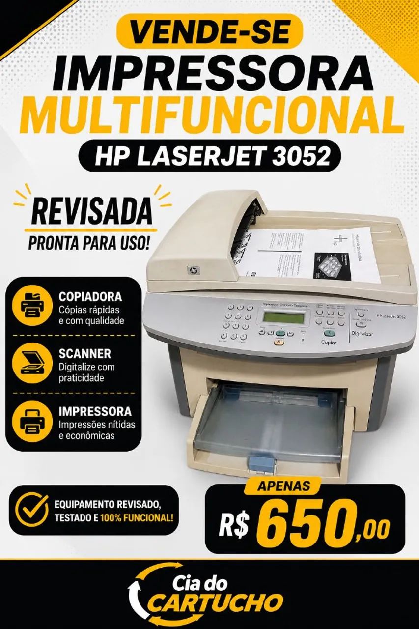 Impressora multifuncional hp 3052  