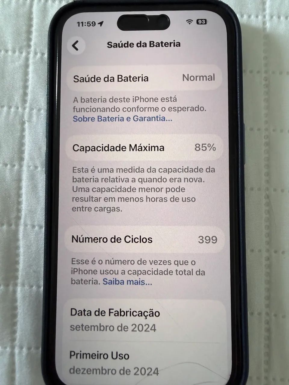 iphone 16 128 GB com tela trincada