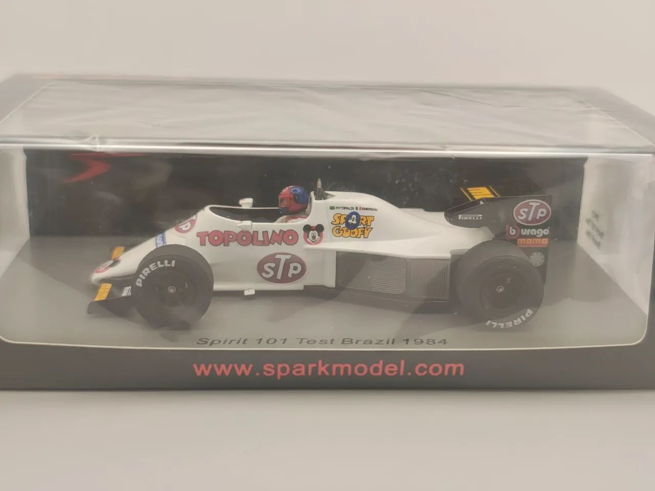 Miniatura F1 Spark Spirit 101 Test 1984 Fittipaldi 1/43 Brasil