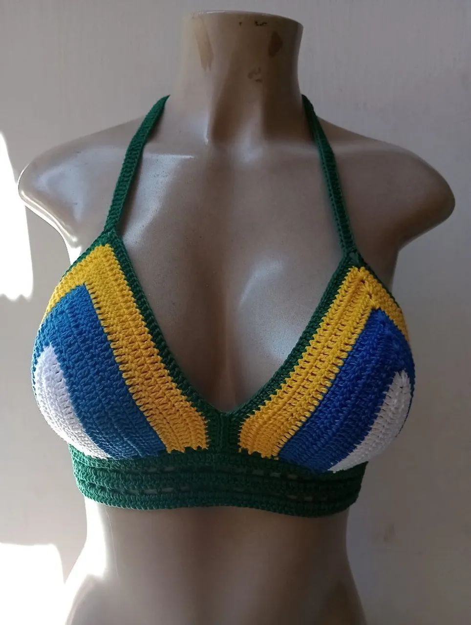 Top de crochê Brasil  - Foto 2