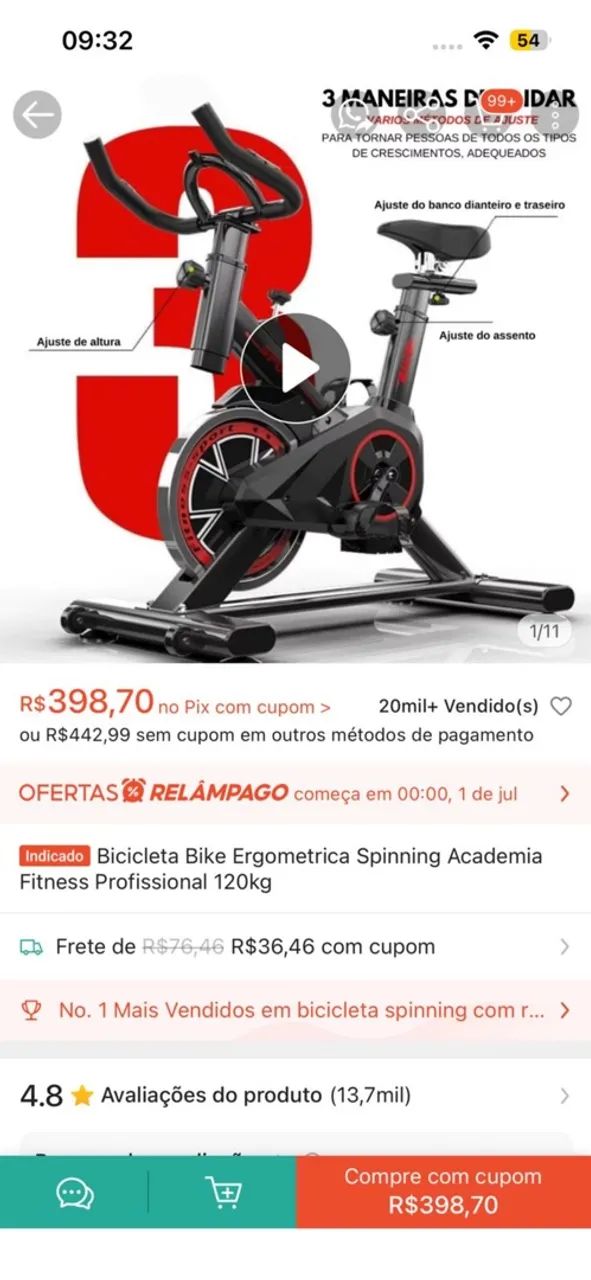 Bicicleta ergométrica  - Foto 2