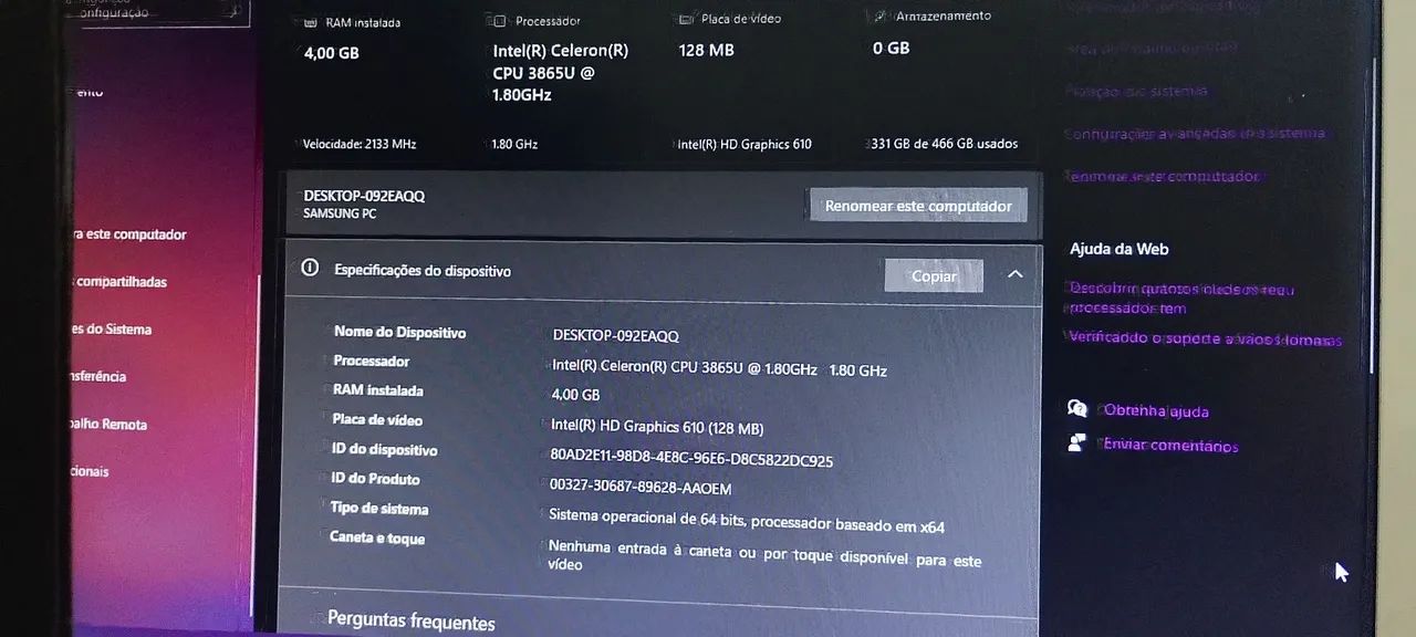 Pc Samsung 350 reais  - Foto 5