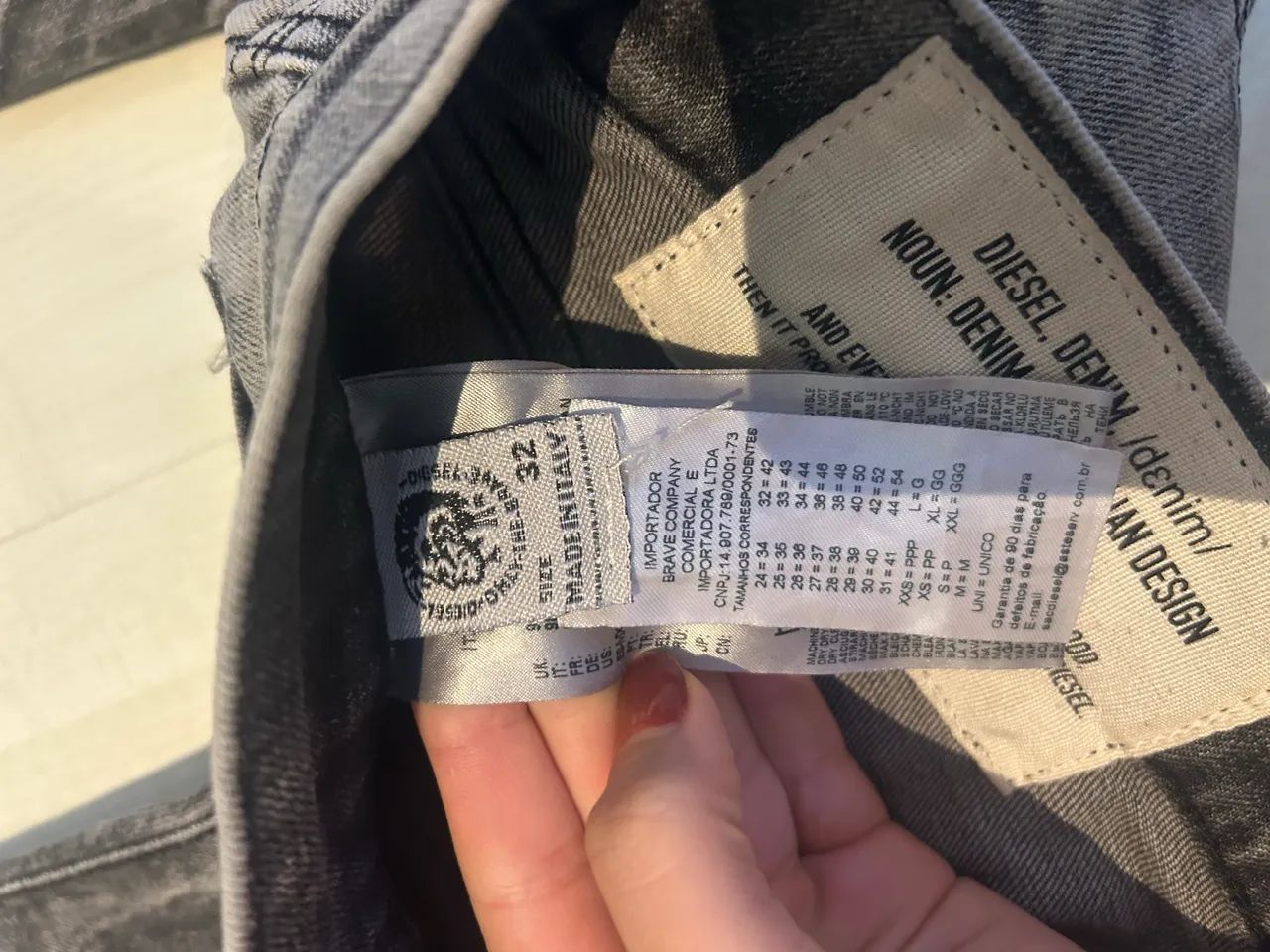 Calça Diesel Denim masculina slim  - Foto 4
