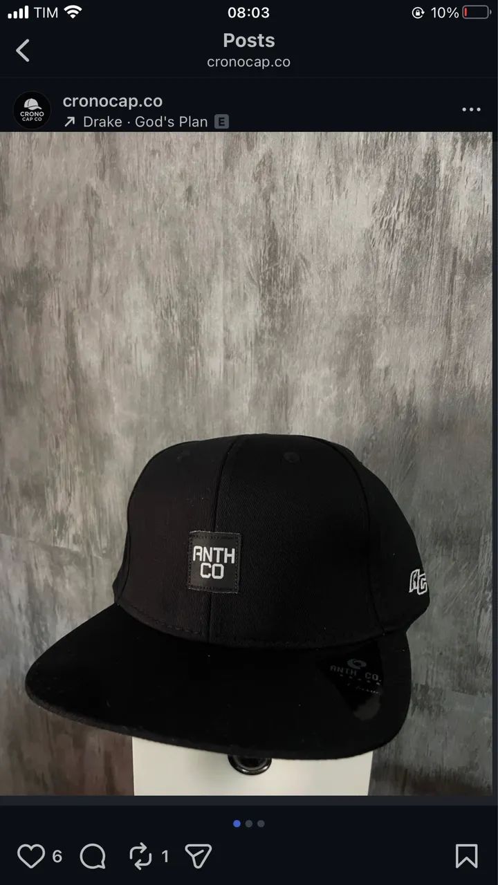 Boné premium Anth Co *NOVO*