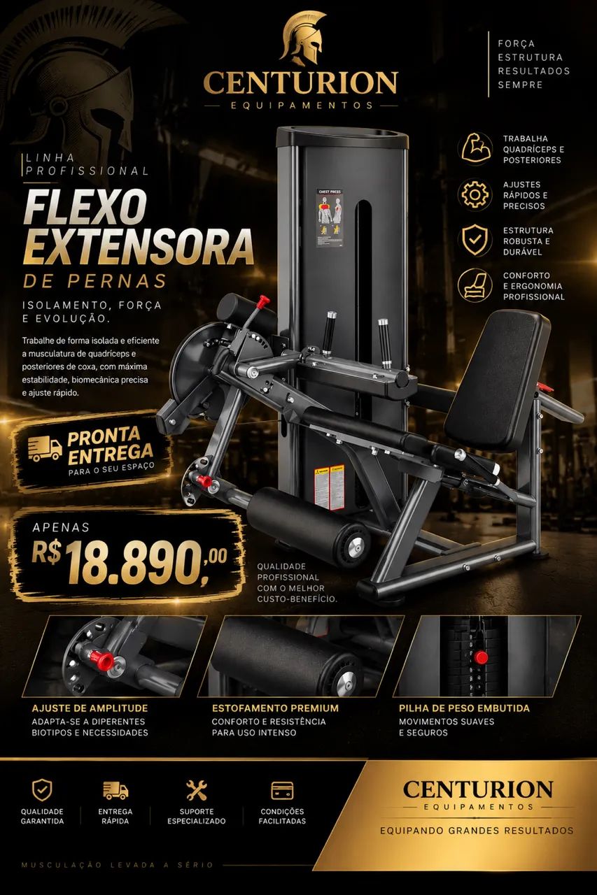 CADEIRA FLEXO-EXTENSORA profissional  - Foto 3