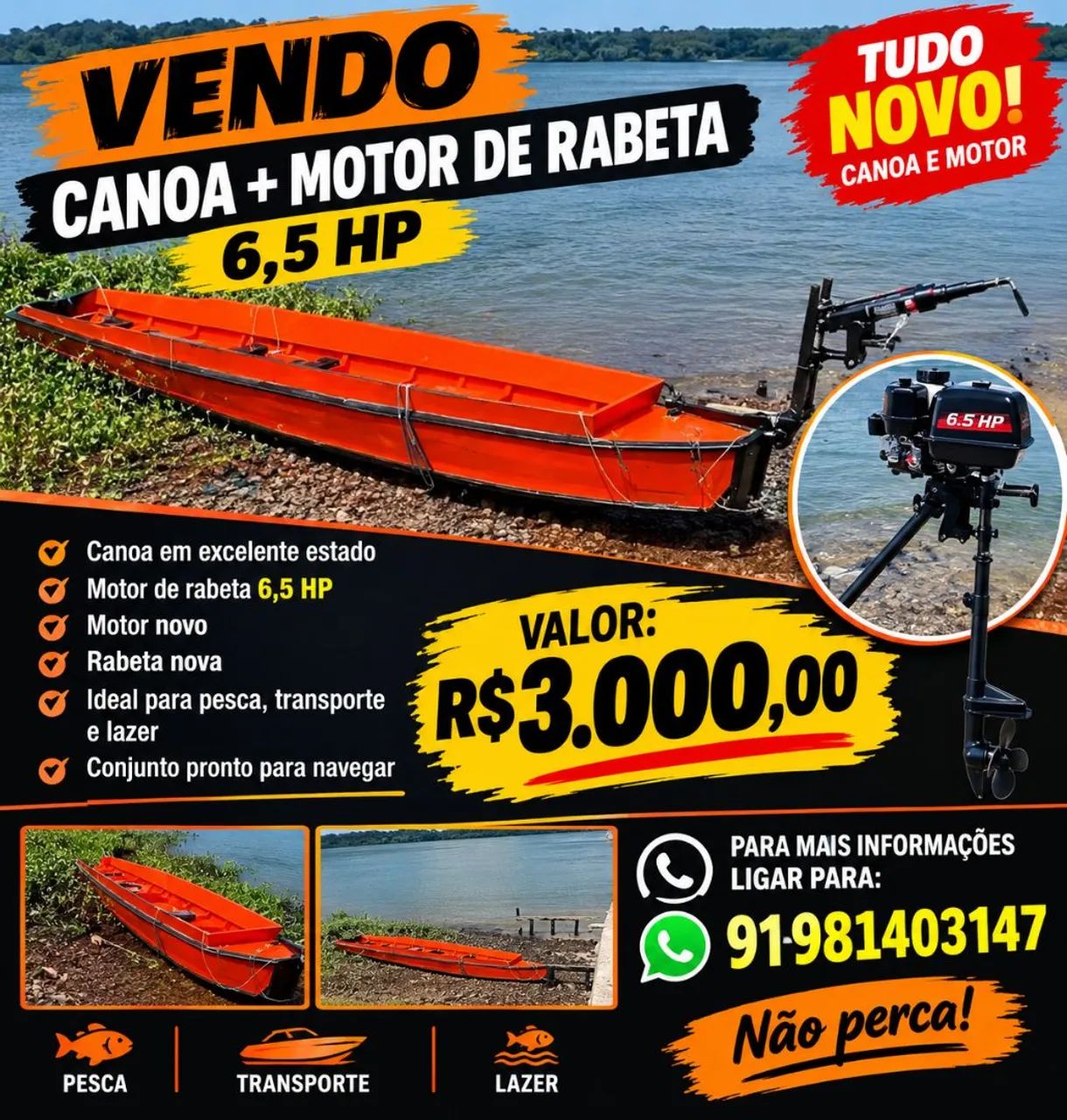 vende está canoa  - Foto 2