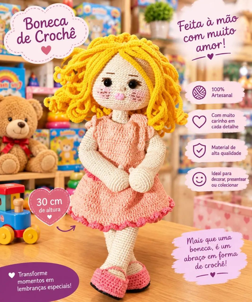 Boneca amigurumi 