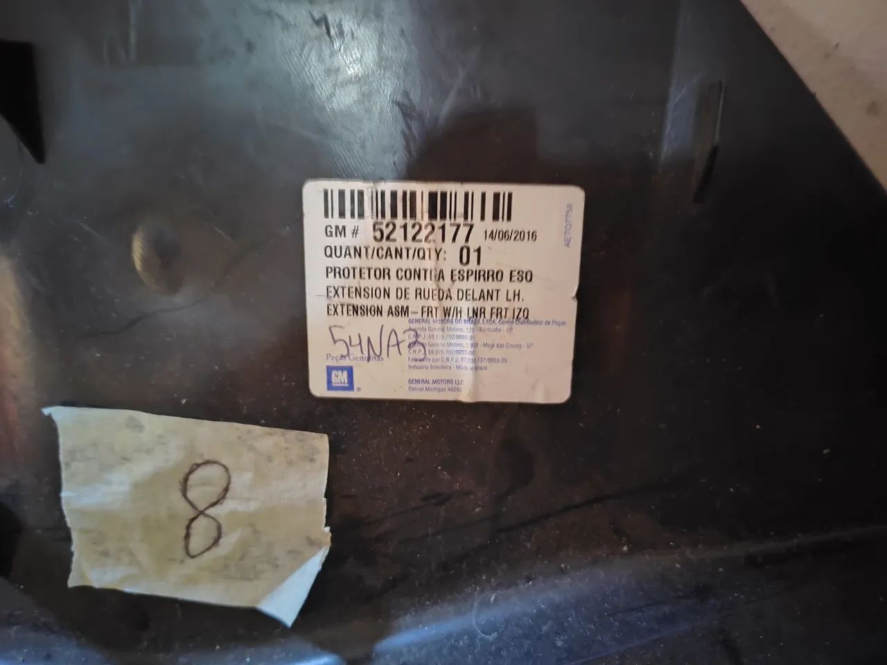 Defletor/protetor da caixa de roda dianteira esquerda (LE) - Foto 2