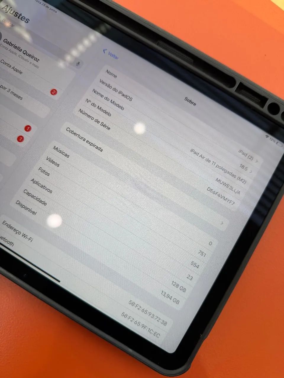 iPad Air 11 Apple M2 128GB<br>R$ 3.200,00 - Foto 2