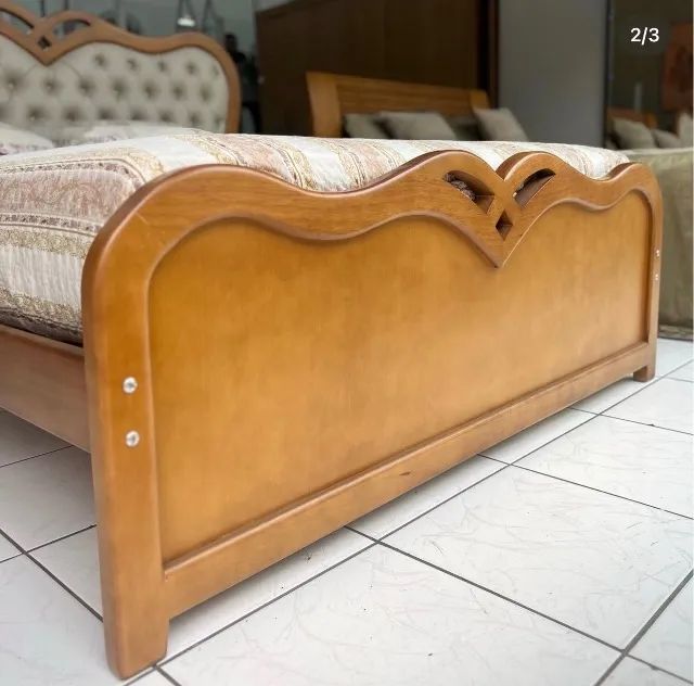 Cama em madeira não acompanha colchão  - Foto 3