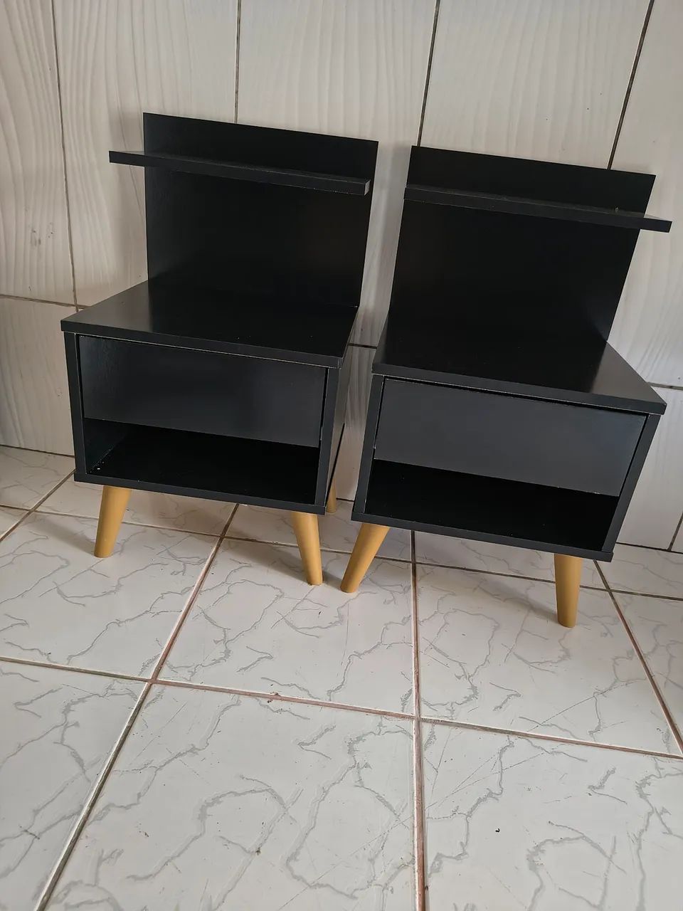 Conjunto mesa de cabeceira retro  - Foto 2