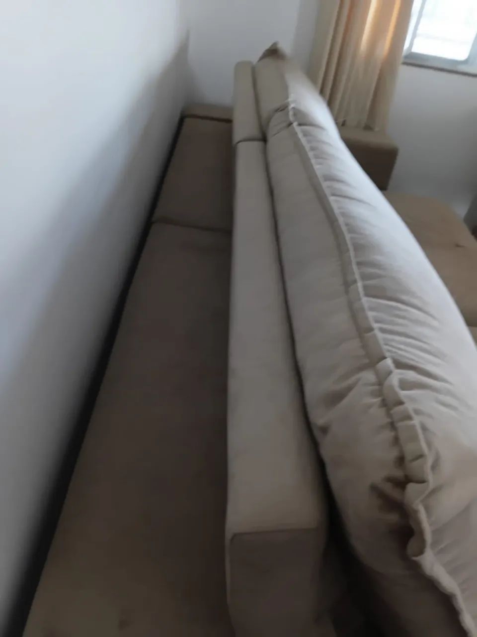 Sofá Lottus, 4 lugares, retrátil e reclinável, cor bege - Foto 4