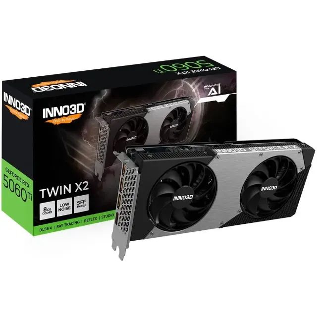 Placa de Video Inno3D RTX 5060 Ti Twin X2 Geforce Nvidia, 8GB