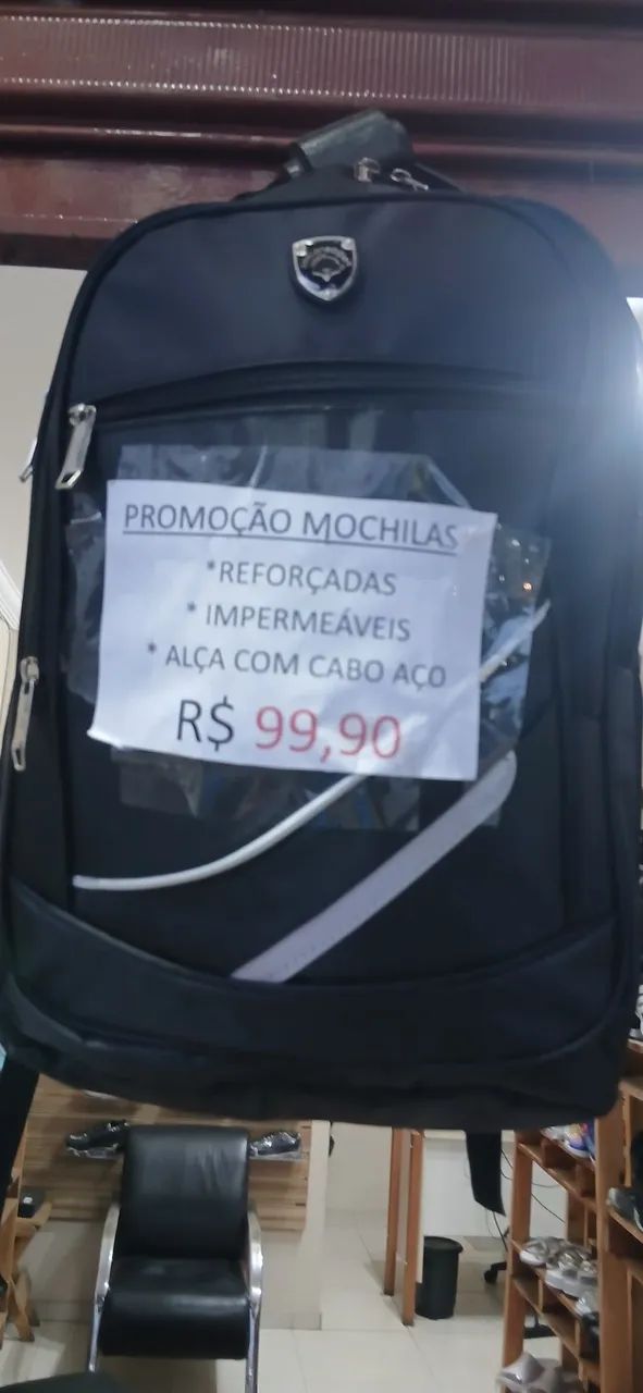 MOCHILAS REFORÇADAS, IMPERMEÁVEIS, ALÇA COM CABO AÇO. *  - Foto 2