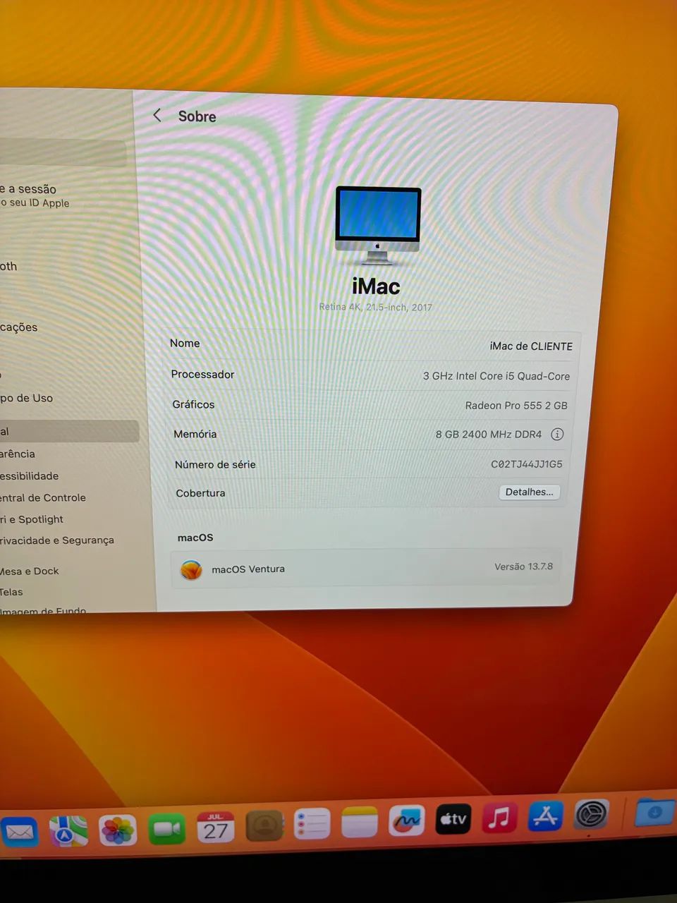 Imac A1418  2017 + teclado e mouse Apple originais - Foto 3