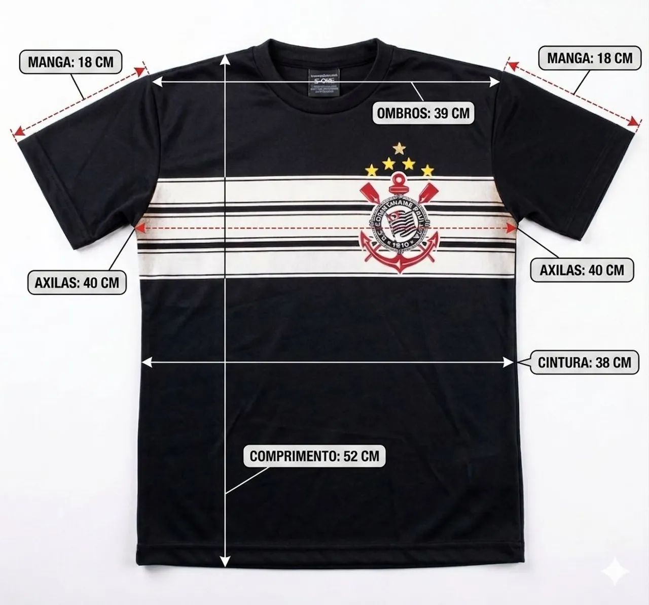 Camisa do Corinthians torcedor infantil  - Foto 2