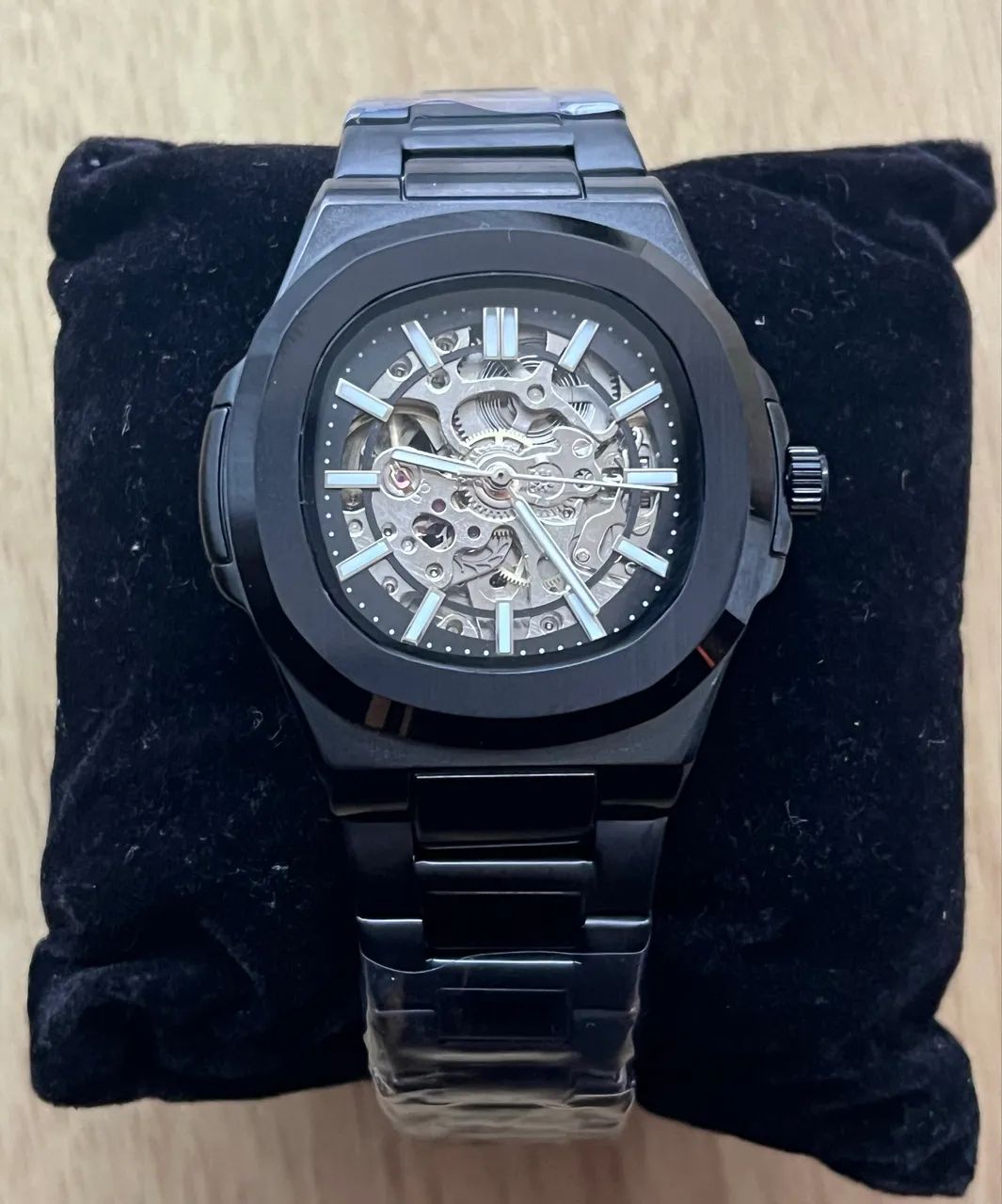 Relógio Automático Skeleton (Novo) All Black - Foto 3