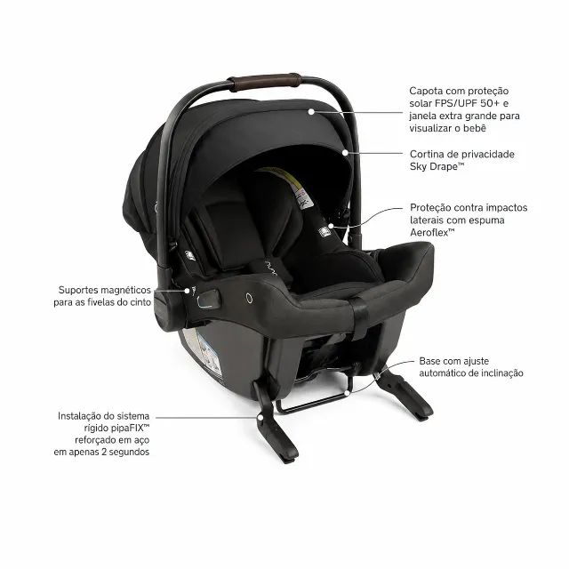 Cadeirinha Bebê Conforto Nuna  - Sem necessidade de base, sistema Iso FIx - Foto 5