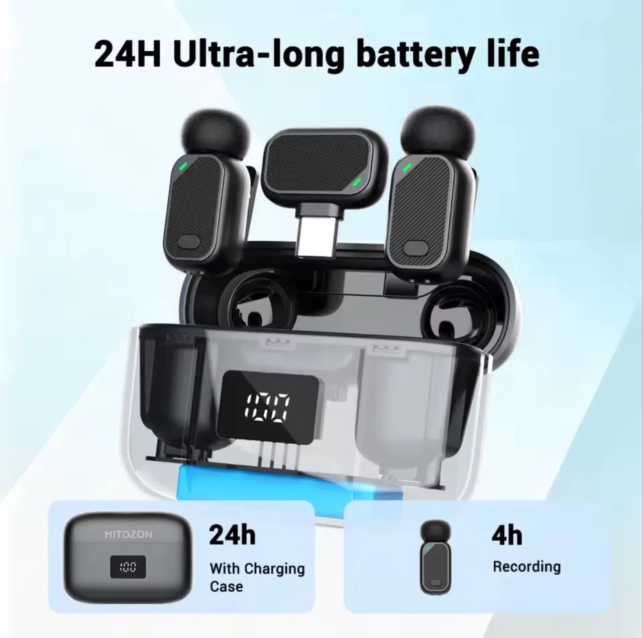 Microfone de lapela sem fio HITOZON