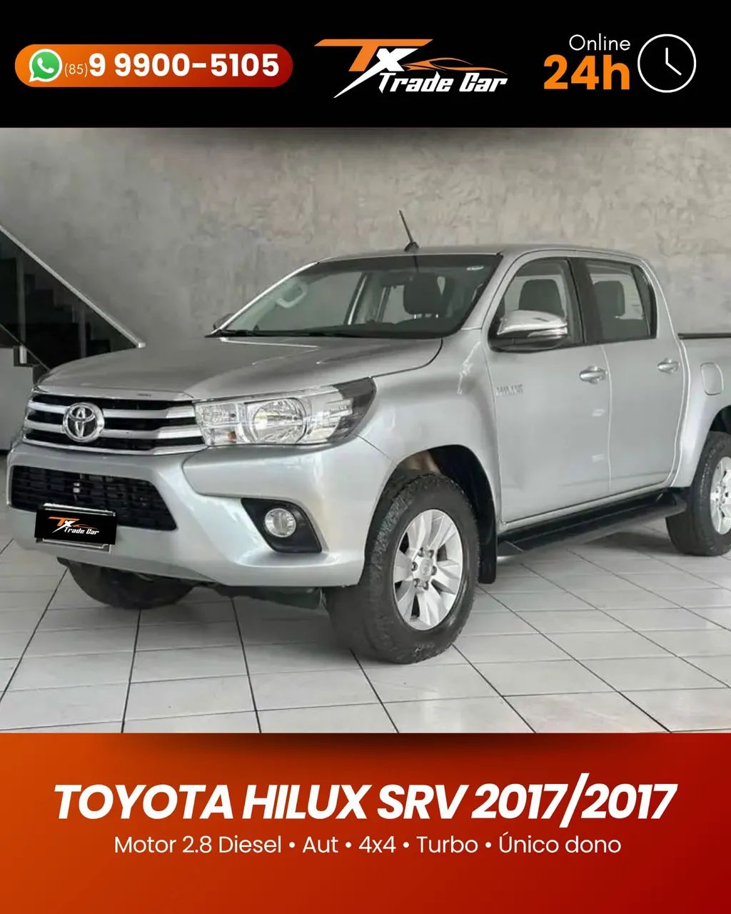 Toyota Hilux Hilux CD SRV 4x4 2.8 TDI Diesel Aut. 2017
