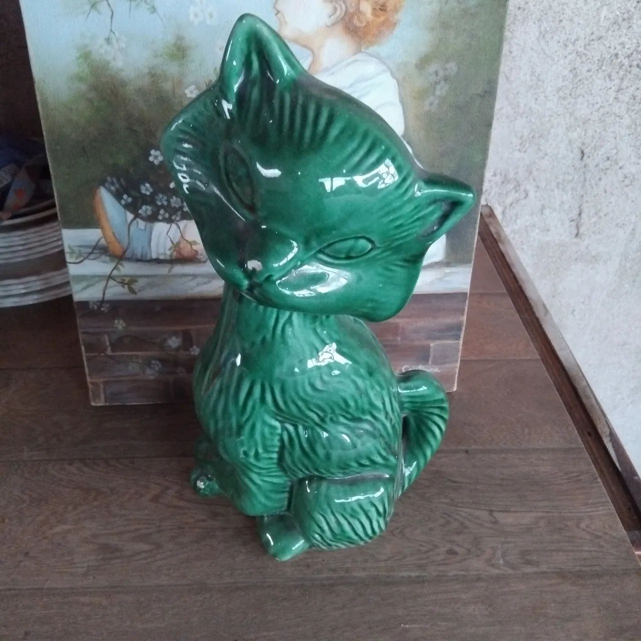 Gato de louça antigo  - Foto 2