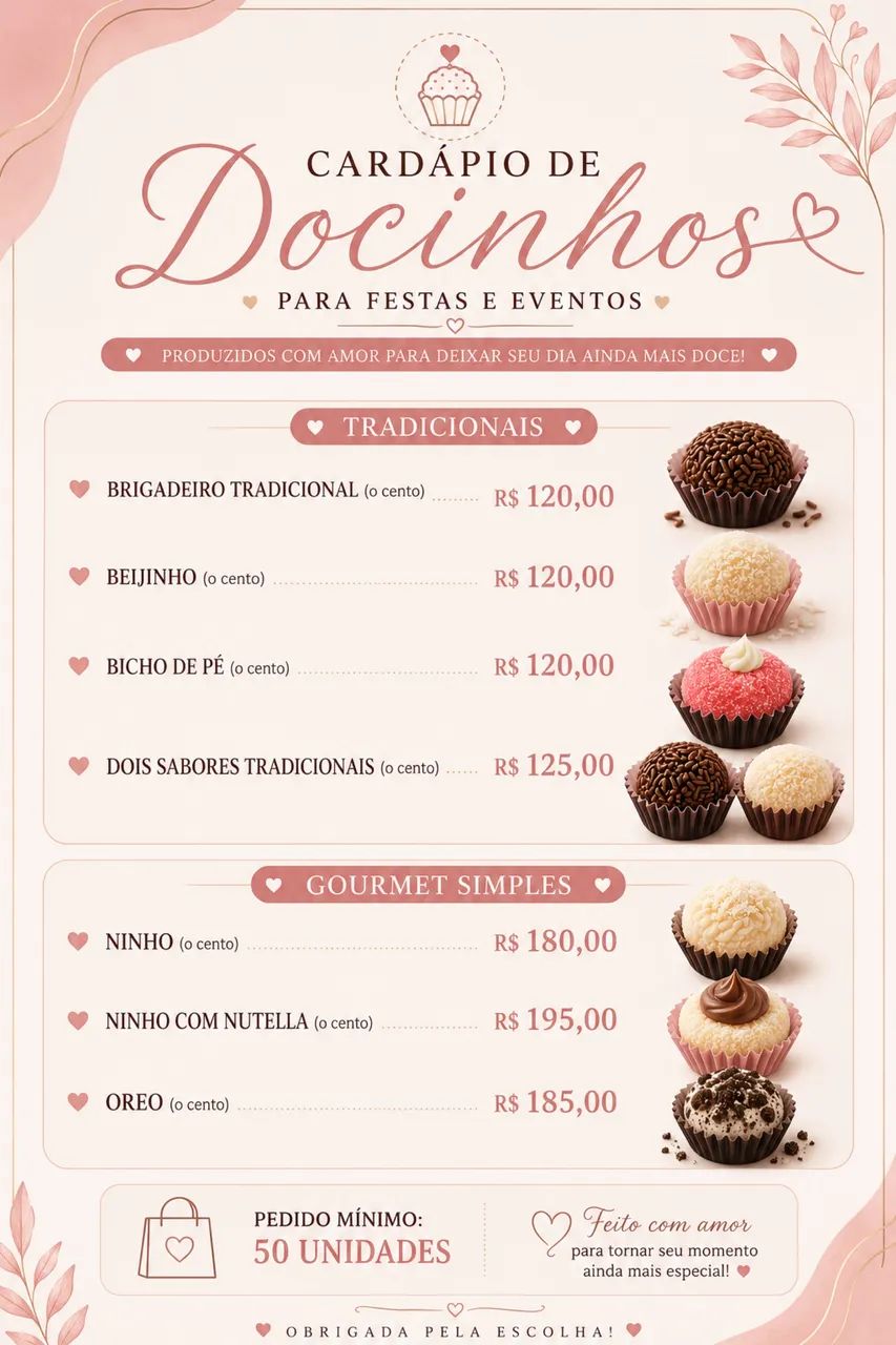 Doces para eventos