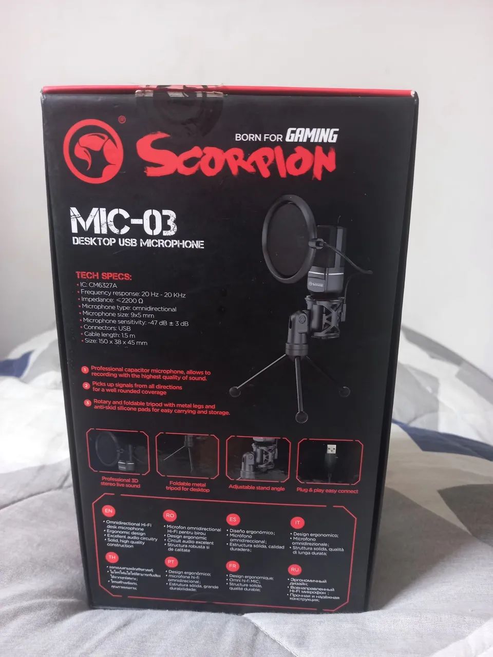 Microfone gamer Scorpion modelo Mic-03 - Foto 2
