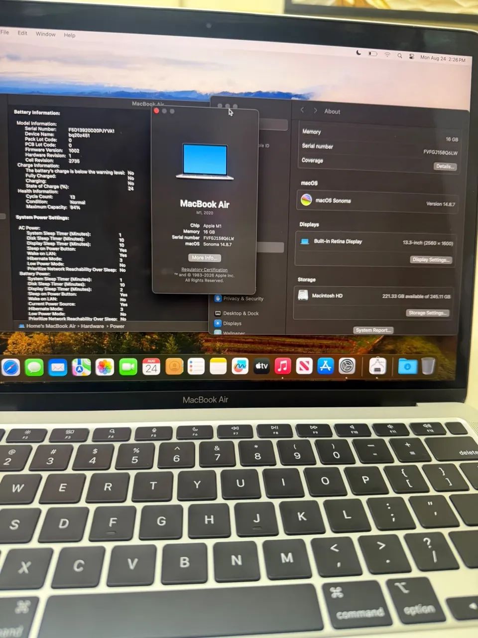 MacBook Air M1 13 inch 16gb ram 256gb SSD - Notebooks - Jardim