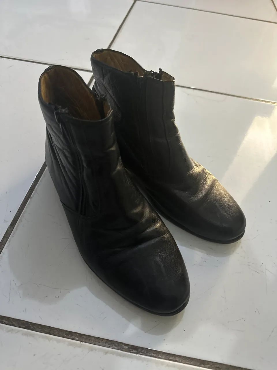 Bota de vaqueiro de couro