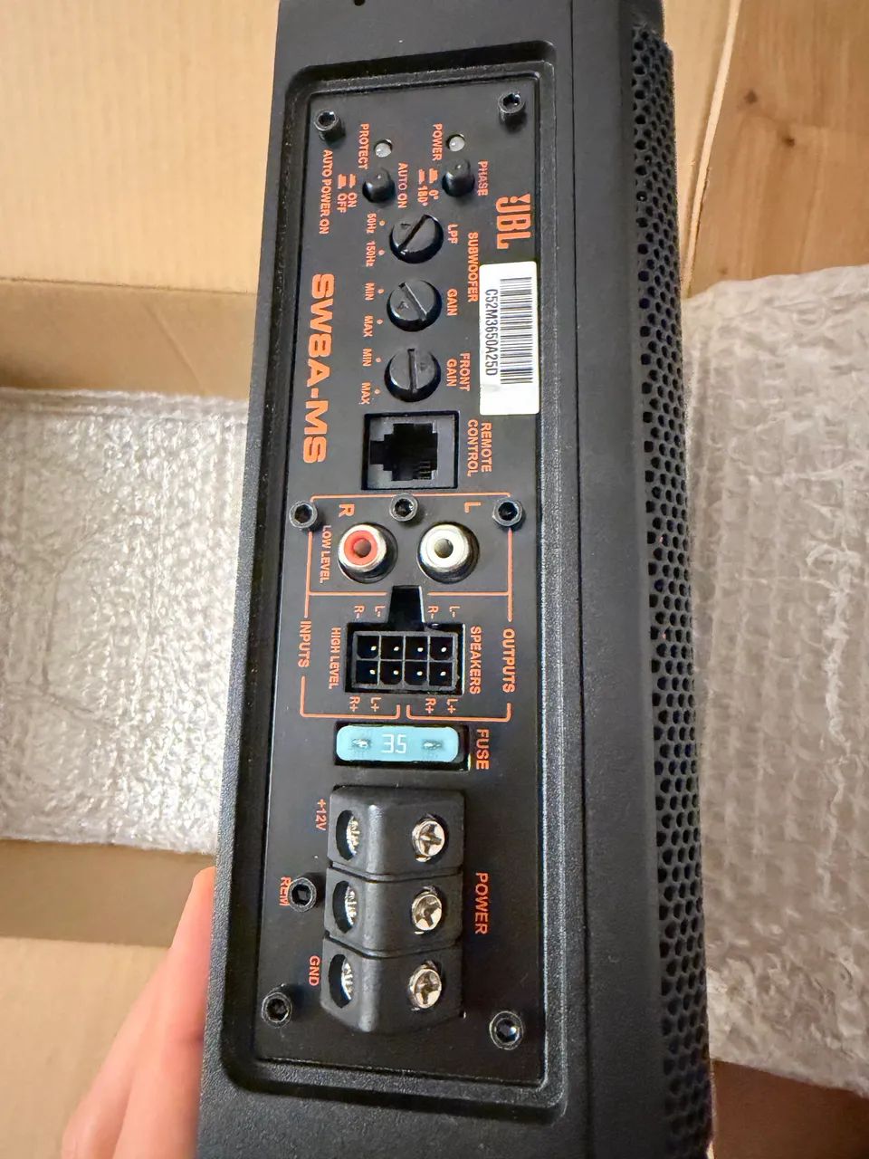 Caixa amplificada JBL sw8a-ms slim sub 8 polegadas - Foto 3