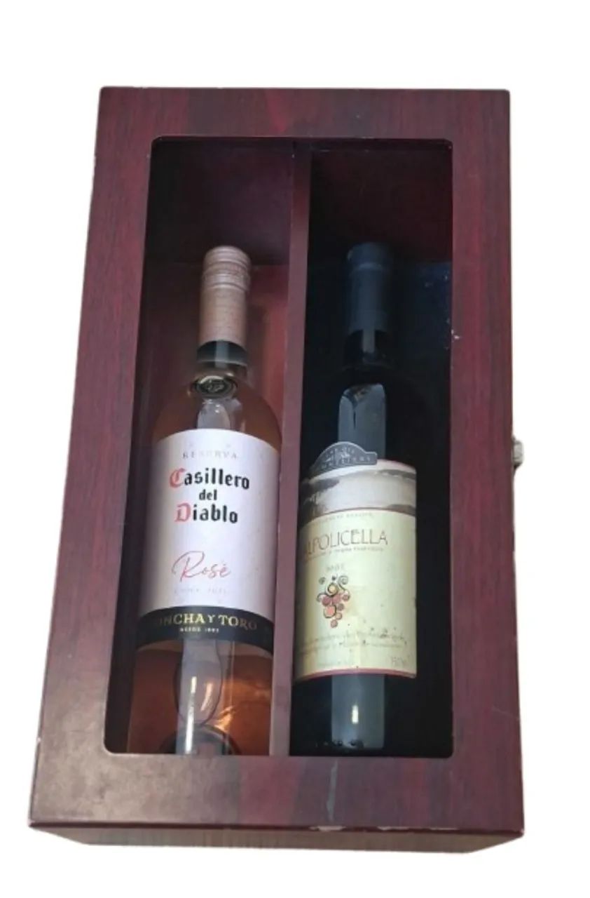 Caixa Case Para Vinho Vintage 2 Garrafas 