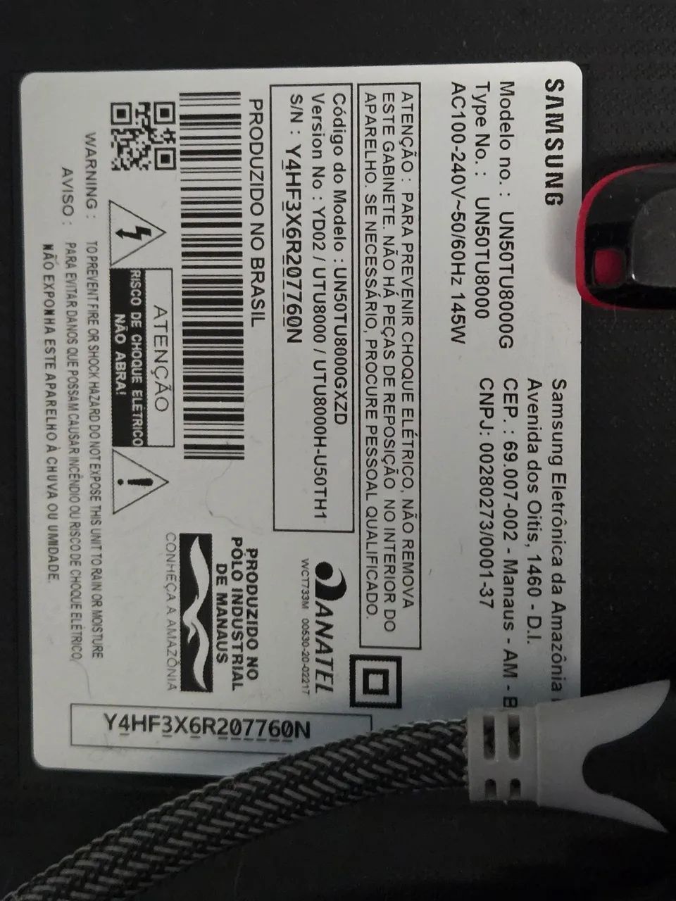 TV Samsung 50" UN50TU8000G - Foto 3