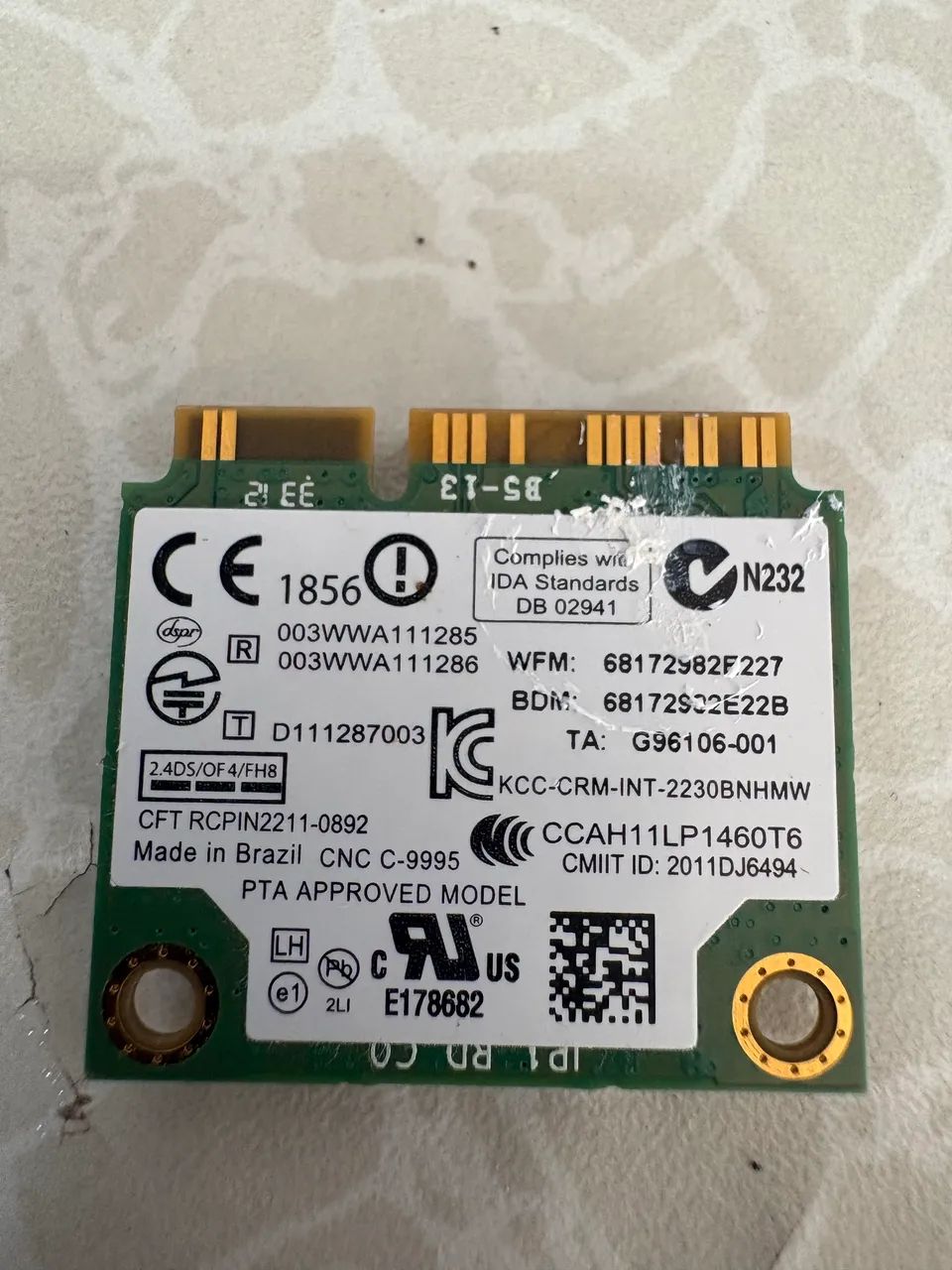 Placa Wi-Fi de notebook